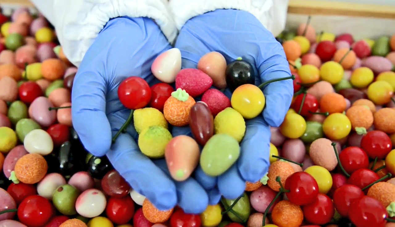 Mario Mucci’s confectionery is not limited to Jordan almonds, but literally sugar-coats anything sugar-coatable.