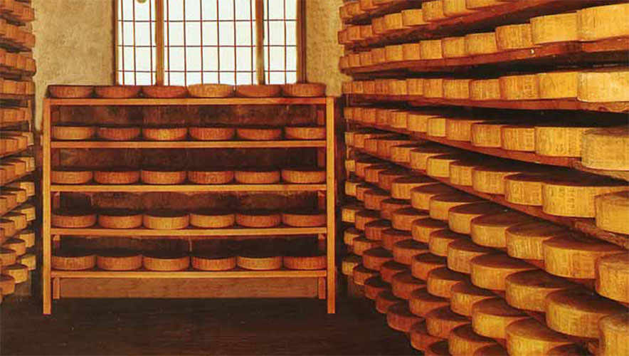 Monte Veronese d’allevo Mezzano DOP is a cheese that takes at least 90 days to mature and is shipped out 6 months after it is made.